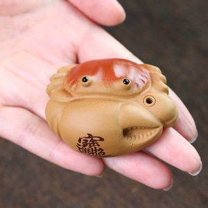 Porta Incienso de Cerámica Lucky Crab, Mini Mascota de Té para la Riqueza y la Prosperidad, Origen Dehua - Product Image 4