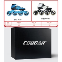 Patins à Roues Alignées SR3 Professionnels, Patins de Vitesse pour Enfants en Fibre de Carbone