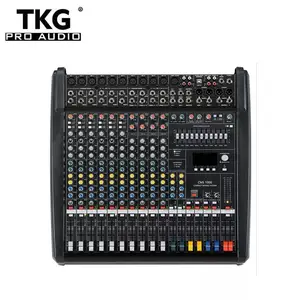 TKG CMS1000-Mezclador de audio de efectos duales DSP, consola de mezcla profesional con cubierta de plástico, mezclador de audio para DJ