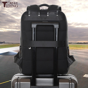Tiding Business <b>Backpack</b> 15.6-Inch Genuine Leather Large Capacity For Men Commute Travel - Product Image 4