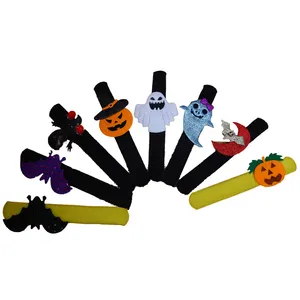 Kids' party supplies halloween Pumpkin bat slap circle wrist decoration plastic bats animated halloween outdoor decorations