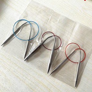 Outil de crochet à tricoter à la main en acier inoxydable coloré 40/80/100cm <span class=keywords><strong>aiguille</strong></span> <span class=keywords><strong>circulaire</strong></span> - Product Image 1