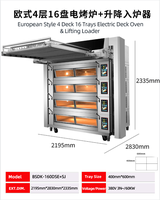 Four de Cuisson Professionnel Européen à 16 Plateaux, 4 Niveaux, pour Boulangerie, Nouveauté, Promotion Spéciale pour la Cuisson de Farine et de Lait