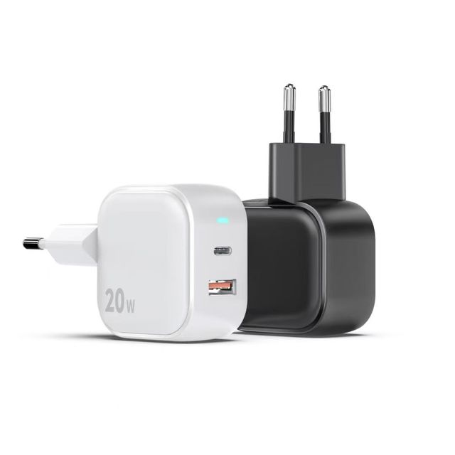 High Quality QC 3.0 Usb c Charging Plug 20w Dual Port Type Usb+c Fast Charging Cable for Mobile Phone
