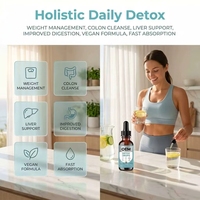 Complément alimentaire liquide en gouttes pour la digestion, détoxifiant et purifiant naturel pour le côlon et le foie, à base de plantes, marque privée OEM, vente en gros