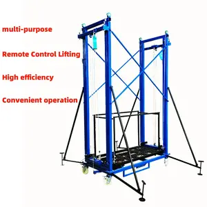 Escalera de Construcción móvil con Control remoto eléctrico de 2-8M y 500KG, plataforma elevadora, andamio, escalera plegable