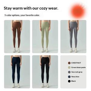 Cam Ammonia Fleece Leggings de <span class=keywords><strong>yoga</strong></span> et de fitness pour femme, effet ventre plat et rehausseur de fessiers, haute élasticité, chauds pour l'hiver, OEM - Product Image 2