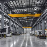 Edificio Industrial de Estructura de Acero de Gran Envergadura, Taller Metálico Duradero con Sistema de Grúas para la Construcción de Industria Pesada