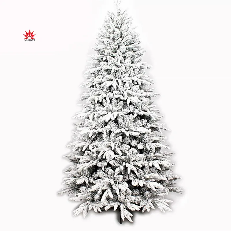 Arbre de Noël floqué d'éclairage LED chaud extérieur géant direct d'usine