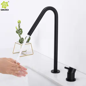 yingchuan hotel grade two holes deck mount water taps stainless steel bathroom faucet brush basin mixer supplier tapwares