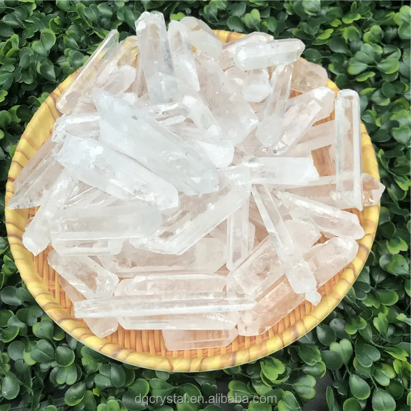 Natural bulk wholesale crystal wands rough raw clear quartz wand stick crystals point for decoration