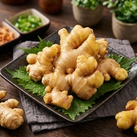 Vente en gros de gingembre frais de Chine et de tranches de gingembre séchées à l'air sans soufre, export direct d'usine avec emballage personnalisé
