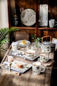 Handpainted Floral Ceramic Luxury Tableware Set for Rustic Dining and Home Aesthetic Cute <strong>Childrens</strong> Porcelain <strong>Bowls</strong> - Product Image 5