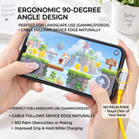 Câble de charge rapide USB C coudé 120W, câble Type C à 90 degrés, câble de charge pour jeux, câble de synchronisation de données pour Xiaomi OEM ODM