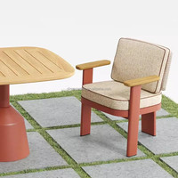 Nordique moderne Durable teck bois mobilier d'extérieur ensembles de jardin hôtel cour Villa loisirs Table à manger chaise combinaison