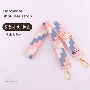 Màu tương phản vuông kiểm tra Vai Túi dây đeo vai mới Ba Lô Túi dây đeo có thể được điều chỉnh tự do kính thiên văn - Product Image 3