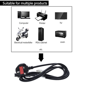 Anh để C6 cáp điện BS để IEC320 C5 cáp điện dẫn anh máy tính xách tay điện lõi 1.8m đầy đủ Đồng - Product Image 5