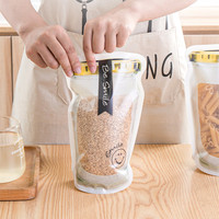 Sacs Ziplock Épais Anti-Perforation Portables Réutilisables Hermétiques pour Aliments, Snacks et Sucre – Type Bocal Mason