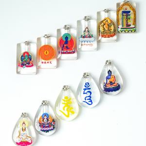 Buddhistischer Schmuck Grüne Tara Medizin Buddha Anhänger Gesegnete tibetische Buddhismus Halskette - Product Image 2