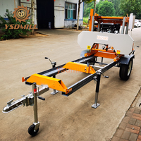 Scie à ruban électrique automatique portable et économique avec remorque pour le sciage du bois
