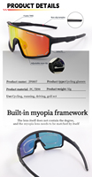 Usine de lunettes de cyclisme personnalisées avec verres correcteurs, lentilles PC anti-vent et monture TR90 pour marques de vélos OEM et partenaires de vente au détail
