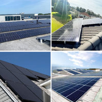 Système solaire hybride personnalisé Lovsun 50 kW 100 kW 150 kW 3 phases 380 V 50 Hz, système de stockage d'énergie solaire incluant des batteries de 208 kWh