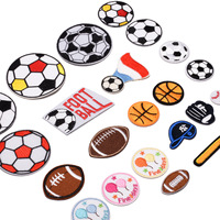 Lot de 21 écussons thermocollants en forme de ballons de sport pour vêtements, chapeaux, sacs, chaussettes, pour cadeaux DIY, activités commerciales, décoration, uniformes de club
