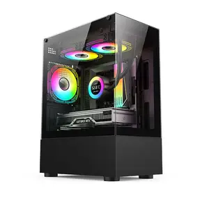 Dunao 새로운 스타일의 흰색 게임 케이스 PC 컴퓨터 게임 gabinete 게이머 마이크로 atx 케이스