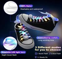 Lacets lumineux à led pour fête, accessoires de scène, lacets clignotants en nylon pour la danse hip-hop, le cyclisme et la course à pied.