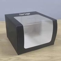 Boîte à casquettes personnalisable en carton ondulé blanc avec fenêtre transparente, en matériaux recyclés, vente en gros