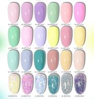Kit de vernis à ongles gel UV LED personnalisé avec logo, style français, non toxique, longue tenue, avec emballage en bouteille, fourni par un fournisseur de produits pour les ongles