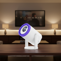 Projecteur intelligent portable JUNUO TURN1 Android 14 720P compatible 4K avec haut-parleurs intégrés, mise au point manuelle, courte focale, pour les entreprises et l'éducation