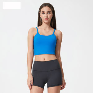 Débardeurs <span class=keywords><strong>de</strong></span> yoga/croptops <span class=keywords><strong>de</strong></span> sport pour femmes, respirants, extensibles dans les quatre sens, en Spandex/Nylon, avec soutien-gorge intégré, prix économique, vente en gros - Product Image 6