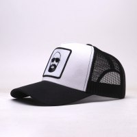 Gorra de béisbol personalizada con logotipo bordado popular al por mayor de fábrica, gorra de red de dibujos animados, gorra de camionero