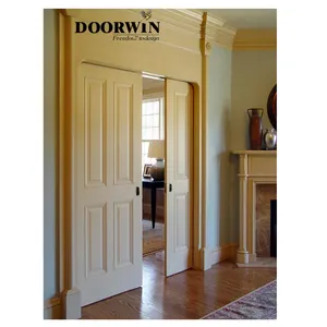 Modern Design Golden Supplier solid oak wood pocket sliding door for bedrooms