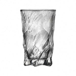 Jarra de Cerveza de Vidrio Esmerilado con Diseño Único y de Alto Valor, Estilo Japonés Clásico, con Asa de Aluminio y Patrón Glaciar - Product Image 1