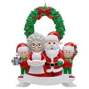 2022 Christmas Tree Ornament family Christmas Tree DIY Tree ornament Resin Snowman Christmas pendant Decoration