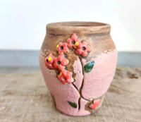 Pot keramik, Mini lucu buatan tangan keramik sukulen Desktop segar ornamen kreatif tanaman jempol bunga