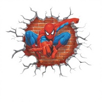 Autocollants muraux 3D Spiderman en PVC imperméable et écologique pour chambre d'enfant, décoration de chambre à coucher, décoration de la maison, DIY multifonctionnel super
