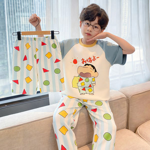 Pyjamas en coton pur pour garçons, 1 à 12 <span class=keywords><strong>ans</strong></span>, nouveaux modèles de pyjamas et de vêtements de détente pour bébés, sur mesure à partir d'échantillons. - Product Image 6