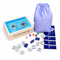 Tapis de table de mahjong flottant moderne de luxe en microfibre écologique, résistant à l'eau, antidérapant, avec logo personnalisé pour la maison et les soirées poker