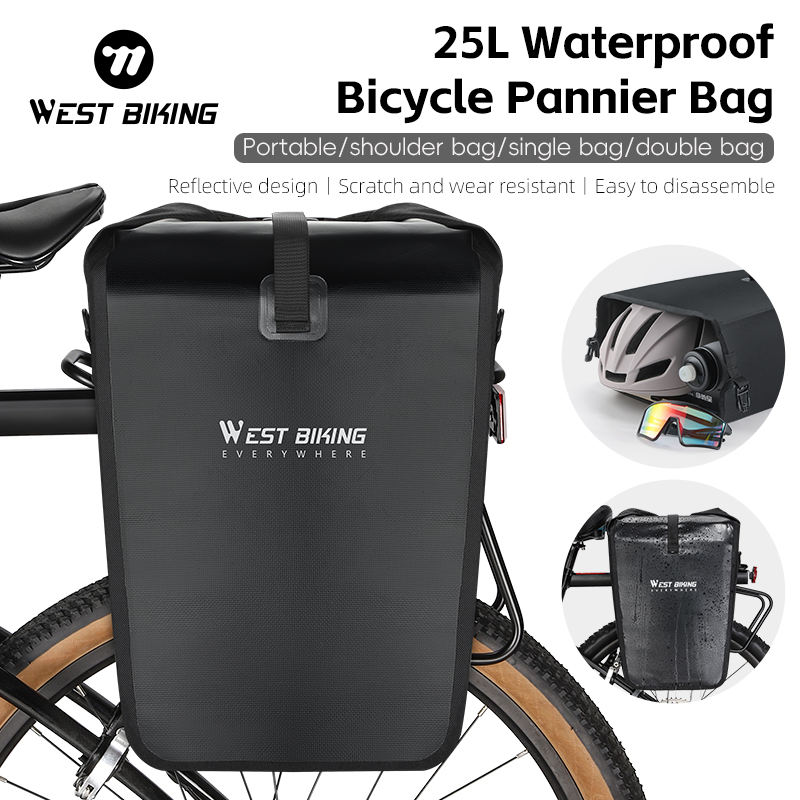 Borsa a tracolla per bicicletta impermeabile da 25L per bici da