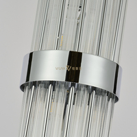 Suspension cylindrique moderne de luxe, luminaire suspendu en verre fait main avec cadre chromé, suspension LED simple pour îlot de cuisine et salle à manger