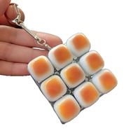 Nouveauté transfrontalière : Porte-clés clavier souple en plastique à pression, jouet anti-stress parfait pour la décompression et la relaxation