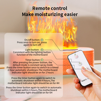 Diffuseur d'arômes à flamme colorée 260 ml, machine de pulvérisation d'encens automatique, humidificateur de bureau à forte brume pour la maison