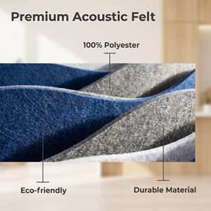 Panneau acoustique en forme de <span class=keywords><strong>vague</strong></span> pour plafond, matériau insonorisant ignifuge pour bureaux et cinémas - Product Image 5