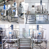 Mélangeur de lavage de liquide de 100l, réservoir de mélange à double paroi chauffant à la vapeur avec agitation, mélangeur de détergent alimentaire liquide