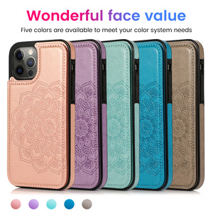 Cho iPhone 12 Pro Wallet Trường Hợp Mandragora Mô Hình Dập Nổi PU Leather Bìa Nam Châm Thẻ Slots Chủ Trường Hợp Điện Thoại Cho iPhone 12 - Product Image 5
