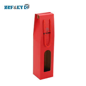 Tùy chỉnh sóng/giấy các tông lưu trữ chai Quà Tặng rượu vang hộp với Twist xử lý - Product Image 2