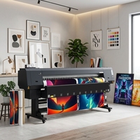 Machine d'impression éco-solvant 3204 à 4 têtes d'impression pour la création d'autocollants en vinyle, de fresques murales, de films pour caissons lumineux et de bannières publicitaires souples